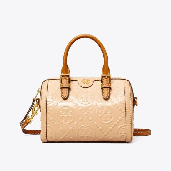 Tory Burch T Barrel Petite Embossed Barrel Bag - Picture 2 of 3